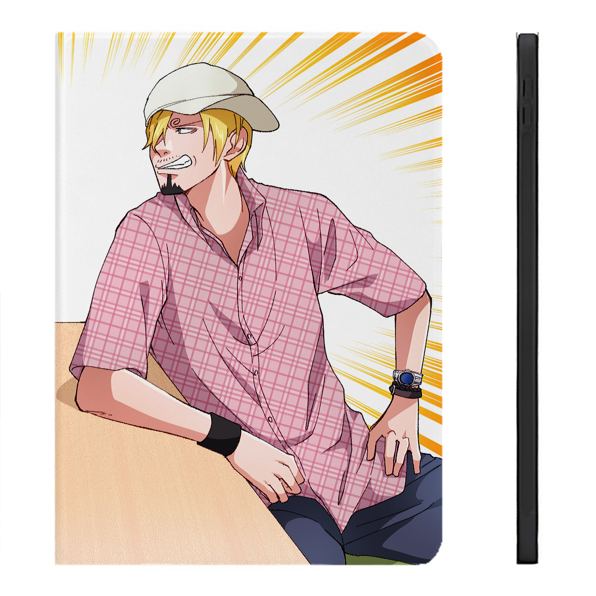 （画像用） ワンピース ONE PIECE IPadケース ペンホルダー付き ブックスタイルデザイン